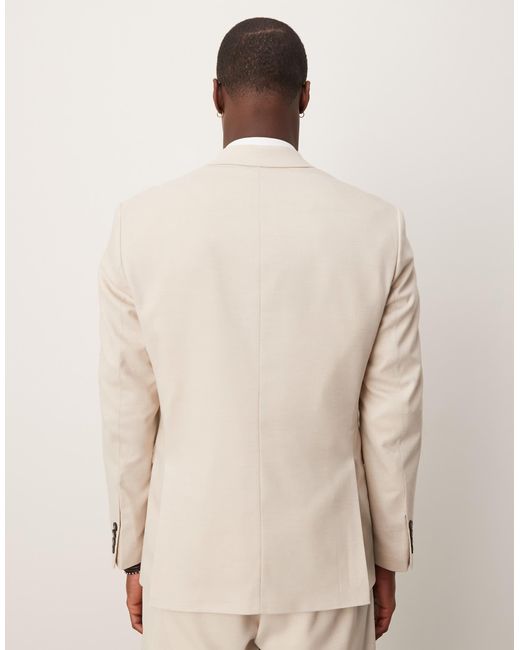 SELECTED – regular-fit-blazer aus wollmix in Natural für Herren