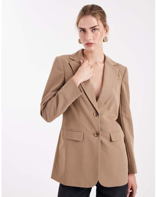 Miss Selfridge Brown Cinched Blazer