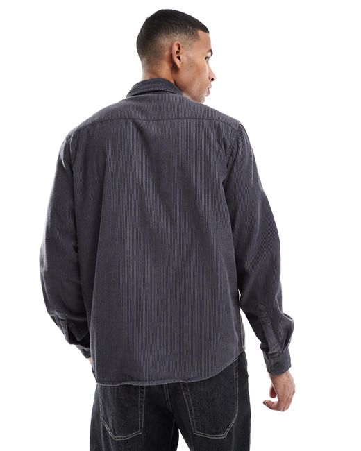 ASOS – cord-hemdjacke in Blue für Herren