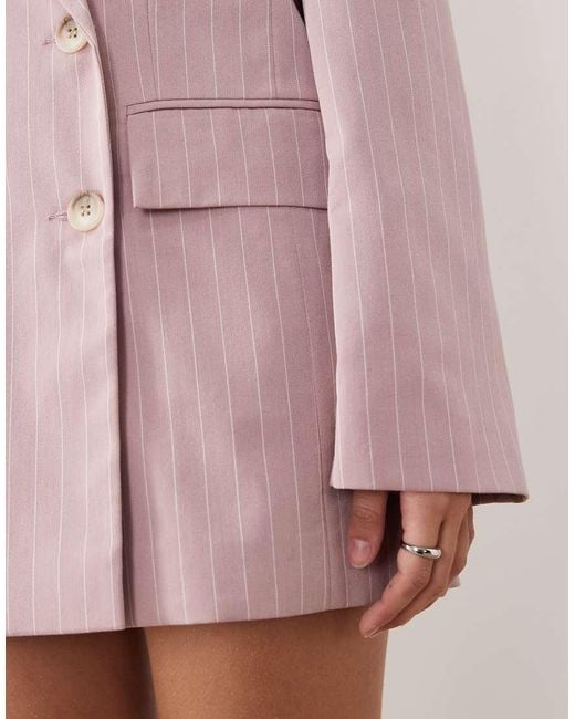 Miss Selfridge Pink Slouchy Oversized Double Breasted Blazer Co-Ord