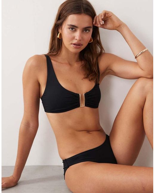 Accessorize Black Cut Out Bikini Top