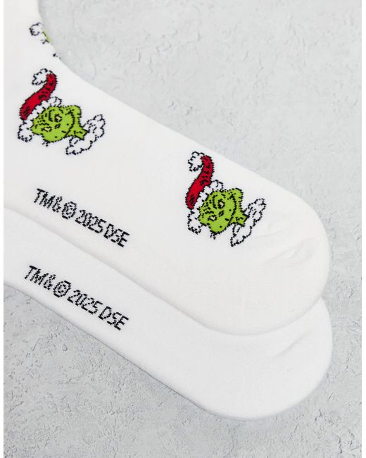 ASOS White Christmas 2 Pack Socks With The Grinch Graphic for men