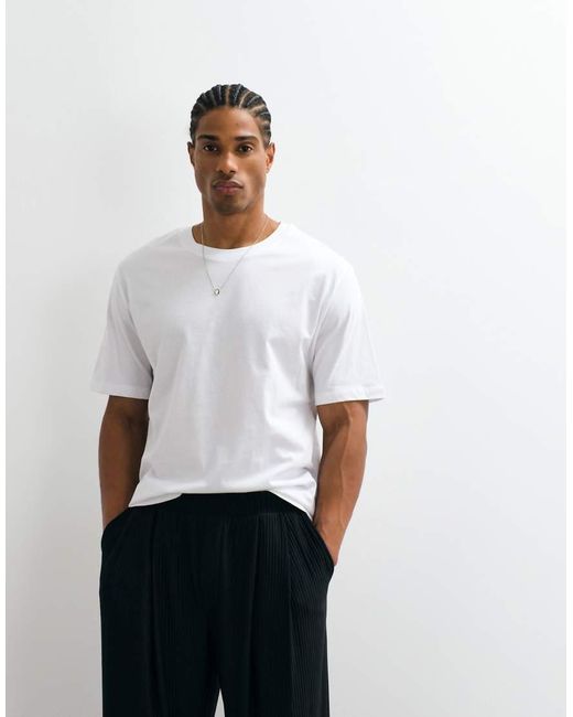 Jack & Jones White Oversized T-shirt With Running Club Back Print for men