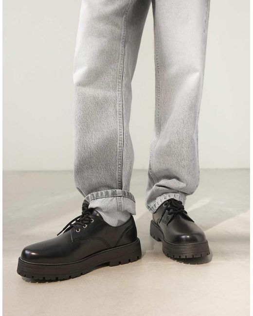 Bershka Gray Straight-leg Jeans for men
