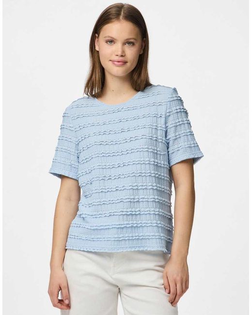Pieces Top Met Korte Mouwen in het Blue