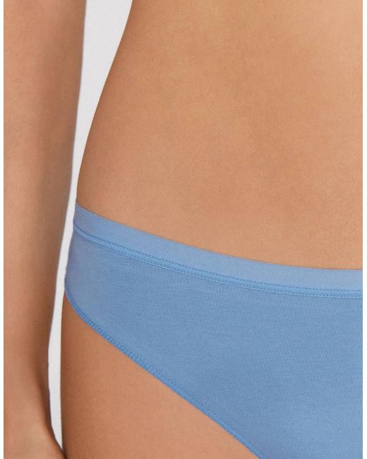 Tezenis Blue Plain Colour Cotton Brazilian Briefs