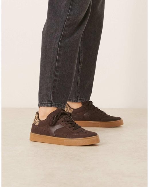 ASOS Brown Drift Lace Up Trainers