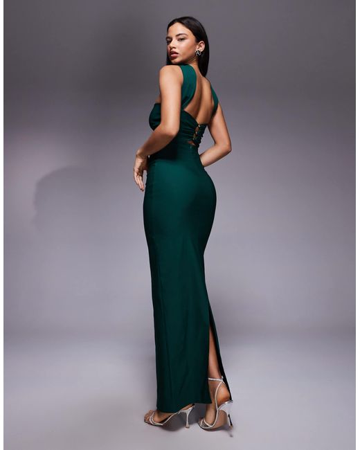 Vesper Green – trägerloses maxikleid aus bengaline