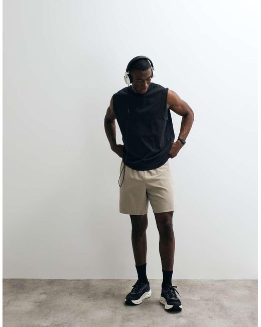 4505 Blue Icon Cotton Oversized Pump Training Tank With Quick Dry Finish for men