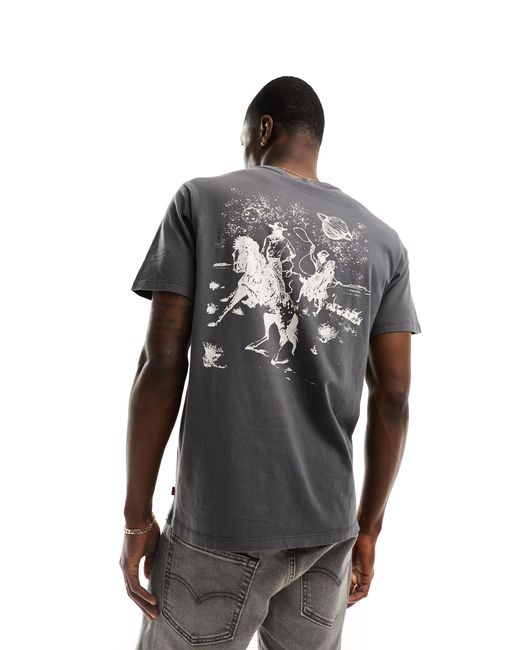 Levi's Black T-shirt With Space Cowboy Backprint for men