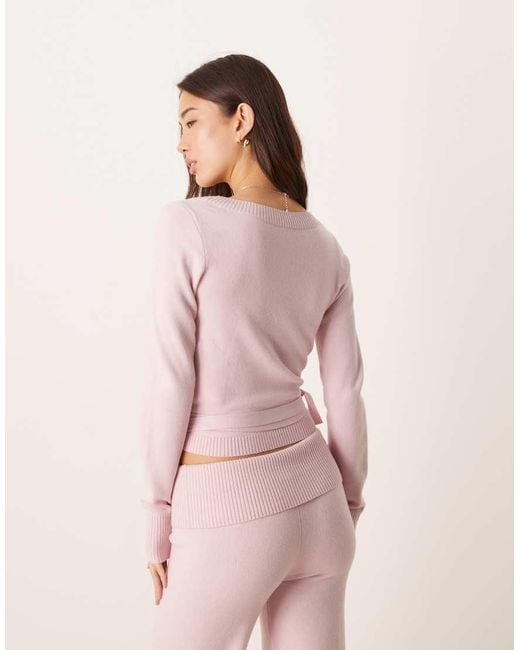 Hollister Pink Gilly Hicks Cosy Knit Multi-way Wrap Sweater Co-ord