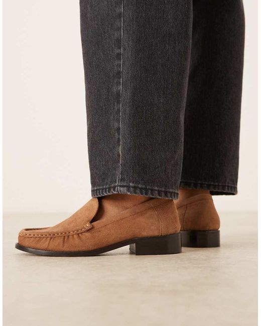 ASOS Black Marcel Premium Suede Clean Loafers