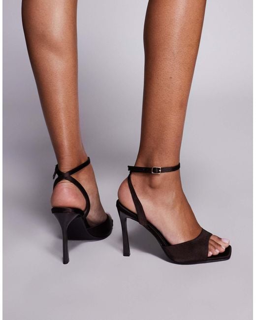 Public Desire Brown June Heeled Sandals