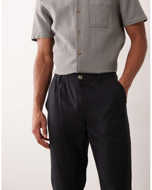 ASOS Multicolor 2 Pack Linen Blend Trousers for men