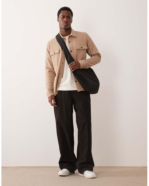 SELECTED Natural Sweat Shacket for men
