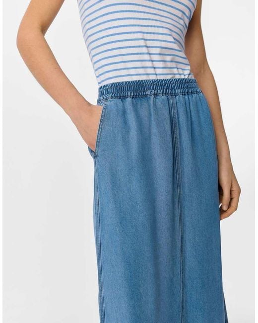 Falda Larga De Object de color Blue