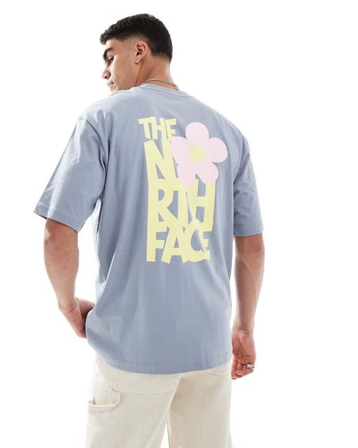 Camiseta Pastel Extragrande Con Estampado Trasero Flower De The North Face de color Blue
