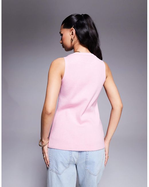 ASOS Pink – strukturierte longline-weste