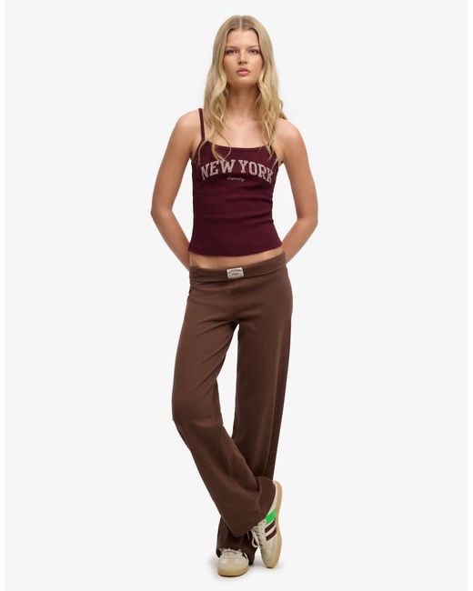 Superdry Red Athletic Essentials Graphic Print Cami Top
