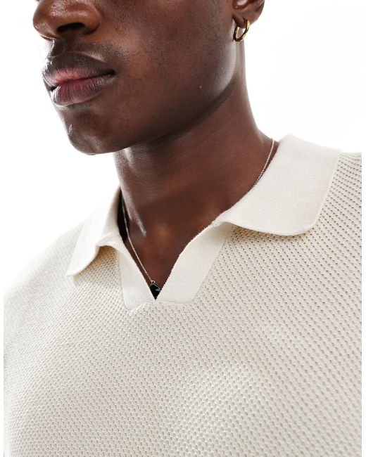 Polo texturé Jack & Jones pour homme en coloris Natural