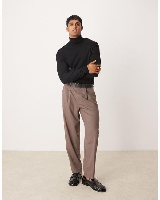 Mango Fine Knit Turtle Neck Long Sleeve Jumper in Black for Men Lyst UK