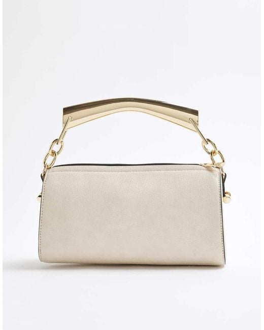 River Island Natural Metal Handle Shoulder Bag