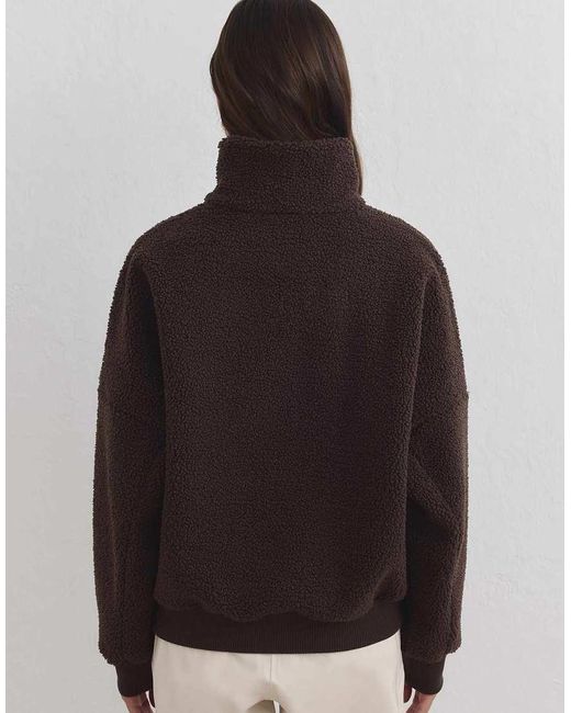 Aim'n Black Chocolate Pile Half Zip