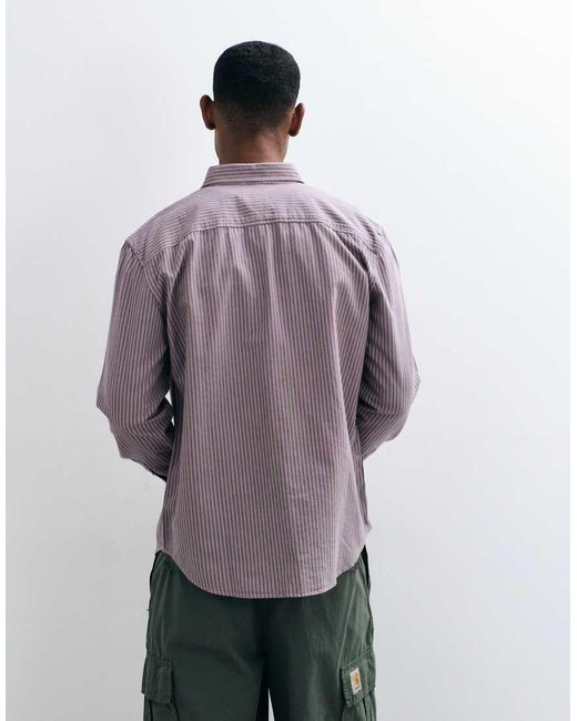 Levi's Purple Authentic Button Down Striped Shirt for men