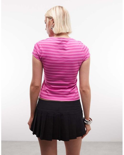 Collusion Pink Fitted Baby Tee