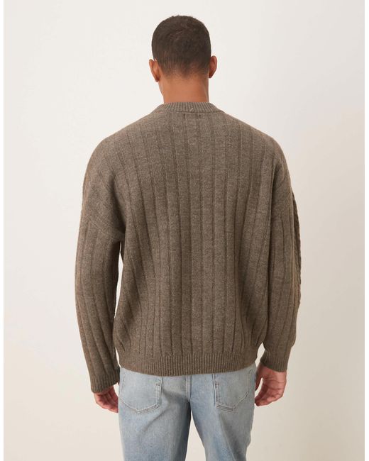 ASOS – oversize-strickpullover in Brown für Herren