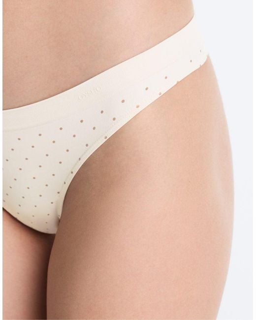 Oysho White 5 Seamless Soft-touch Thongs
