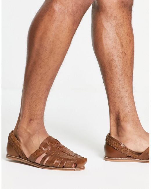 ASOS Woven Sandals in Brown for Men | Lyst UK