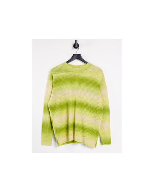 Tie Dye Oversized Jumper in Green 