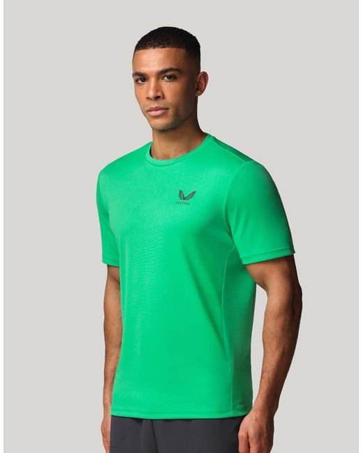 Castore Green Short Sleeve Tee Shirt for men
