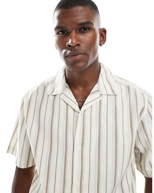 Only & Sons Natural Loose Fit Short Sleeve Shirt for men
