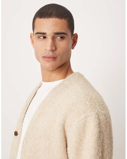 Abercrombie & Fitch Natural Boucle Vintage Cardigan for men