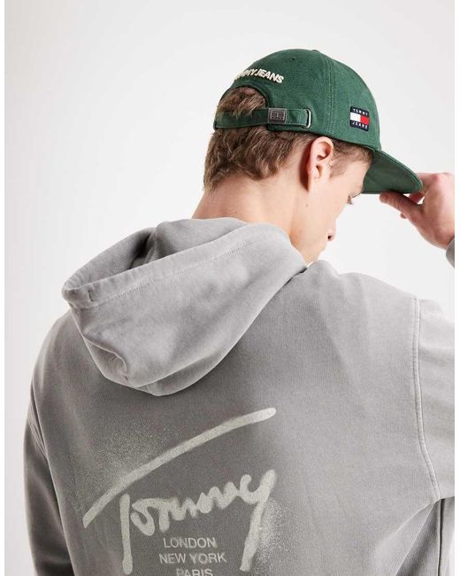 Tommy Hilfiger Gray World Gym Logo Cap for men