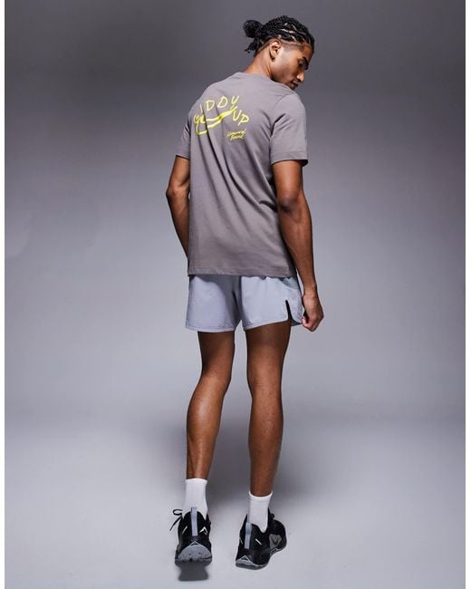 Nike Gray "giddy Up" Back Print T-shirt for men
