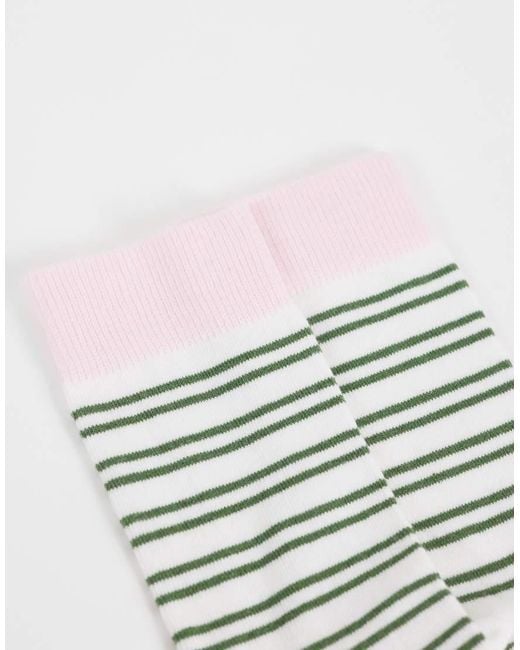 ASOS White Asos Deisgn Striped Socks