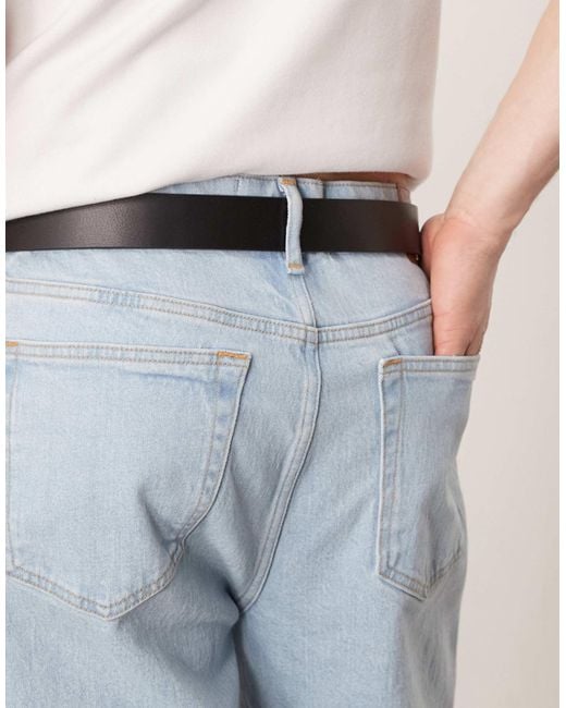 Calvin Klein Blue Classic Leather Belt for men