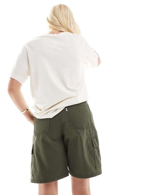Levi's White baggy Cargo Shorts