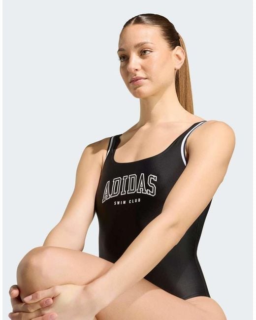 Adidas Originals Blue Collegiate U-back Swimsuit