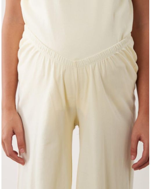ASOS White Asos Design Maternity Mix & Match Cotton Pyjama Trouser