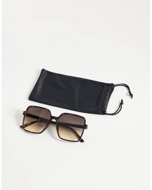 ASOS Natural 70s Square Sunglasses