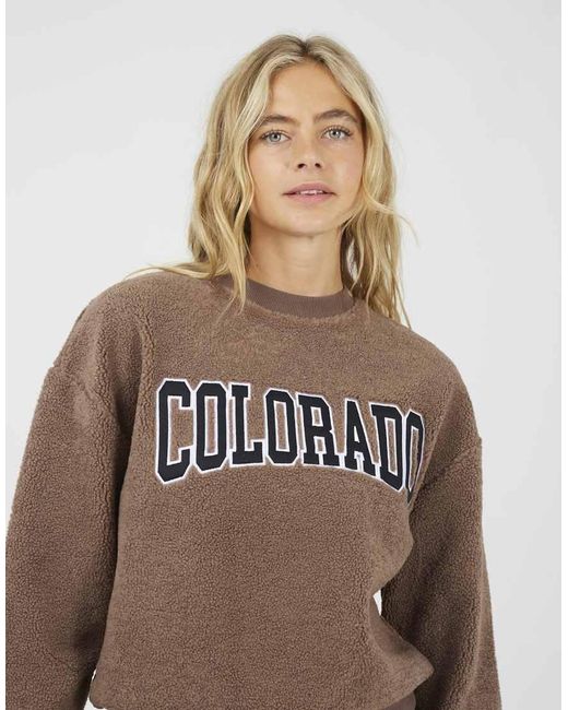 Brave Soul Natural Borg Sweatshirt