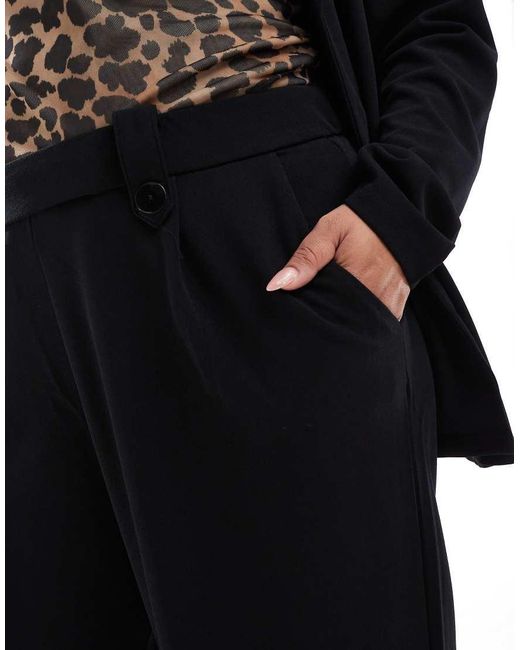 ONLY Black Double Button Wide Leg Trousers Co-ord