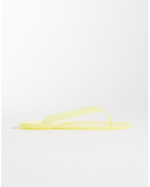 ASOS Yellow Foxton Jelly Flip Flops