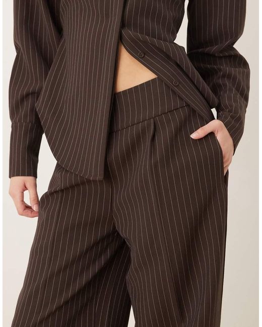 Wanderdoll Natural Blythe Tailored Wide Leg Pants