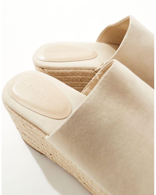 Bershka Natural Flatform Woven Sandal
