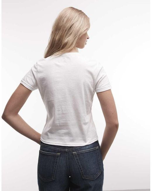 PRNT White Spain Football Cropped T-Shirt